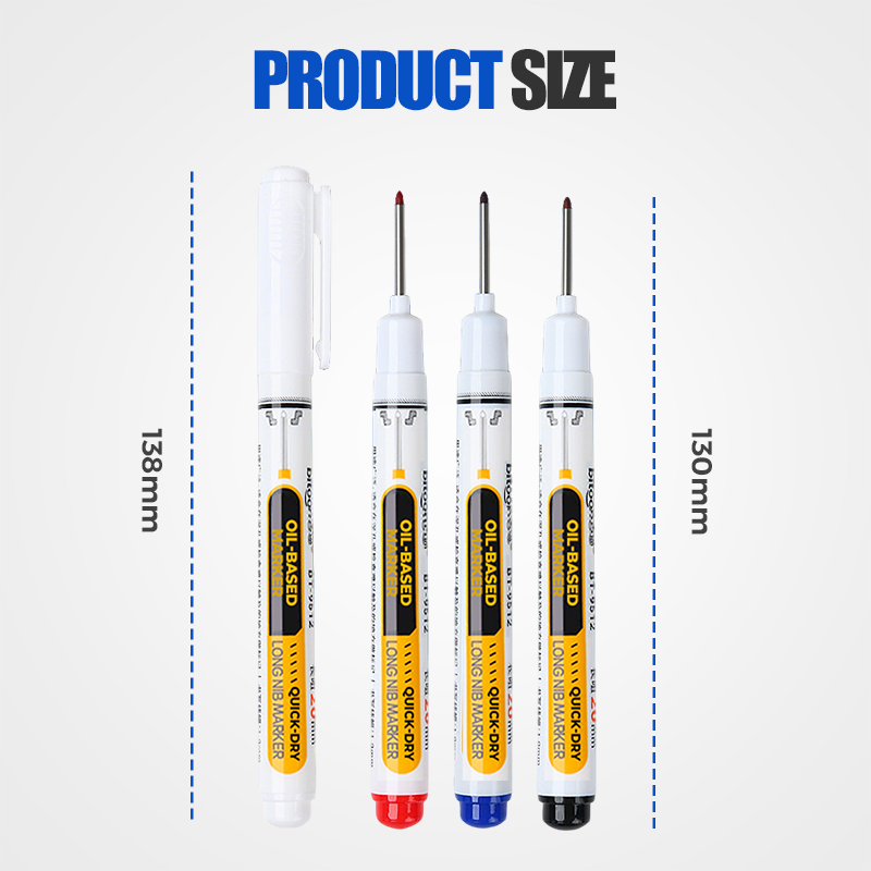 🖊️ Precision Long-Tip Quick-Dry Oil-Based Marker Pen: Easy Deep-Hole Marking