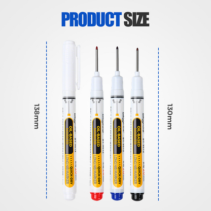 🖊️ Precision Long-Tip Quick-Dry Oil-Based Marker Pen: Easy Deep-Hole Marking