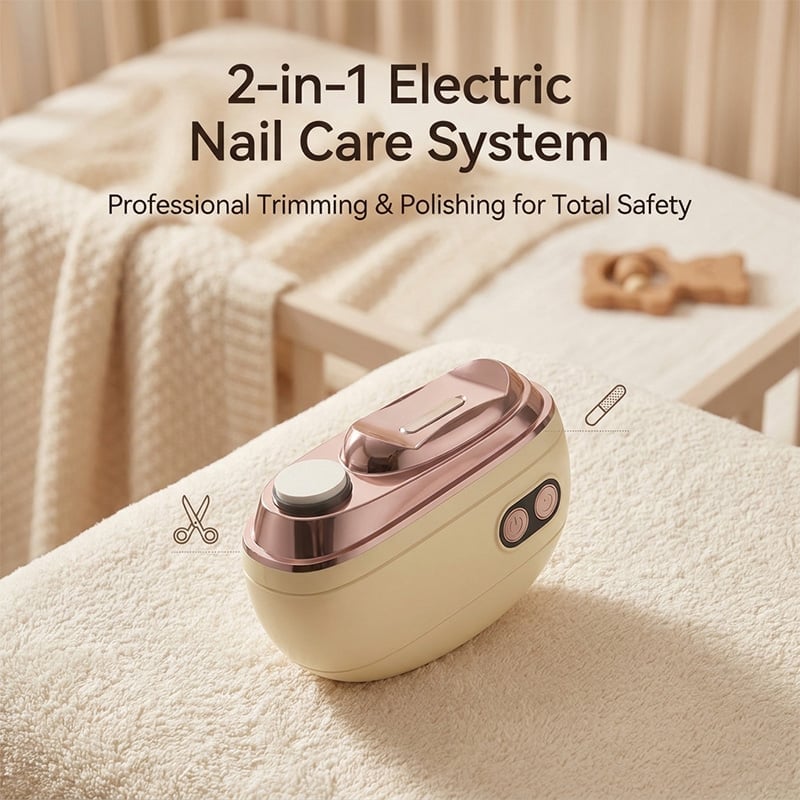 ✂️ LIMITED-TIME 50% OFF! 💅 2-in-1 Smart Electric Nail Clipper & Polisher 🌟