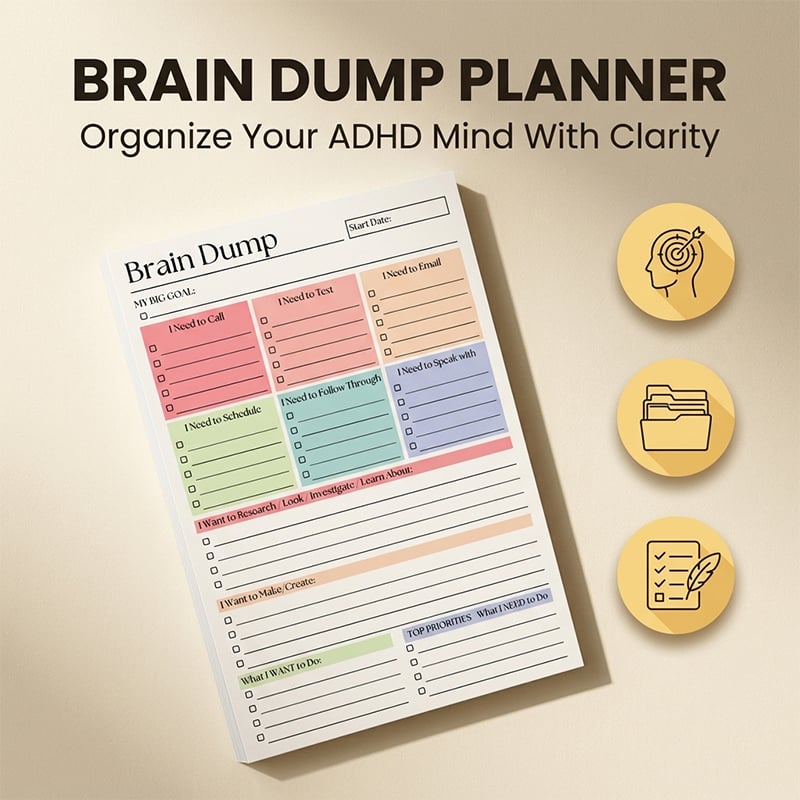 ADHD Brain Dump Planner Pad
