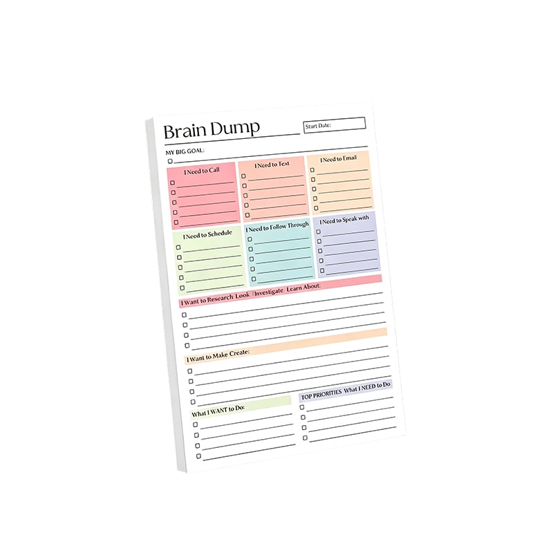 ADHD Brain Dump Planner Pad