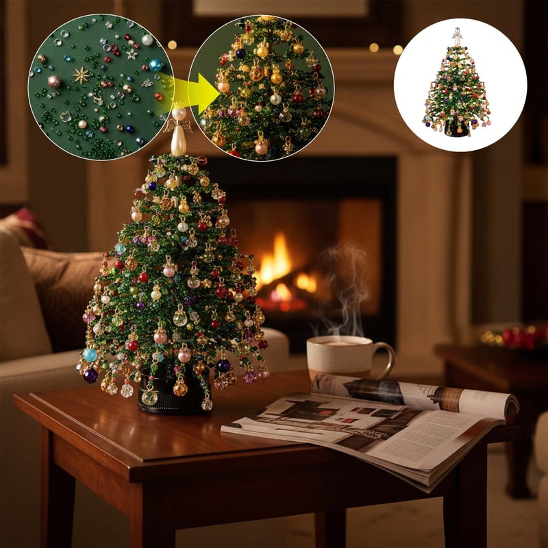 🎄DIY Beaded Christmas Tree Ornament Craft Kit