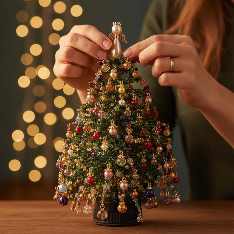 🎄DIY Beaded Christmas Tree Ornament Craft Kit