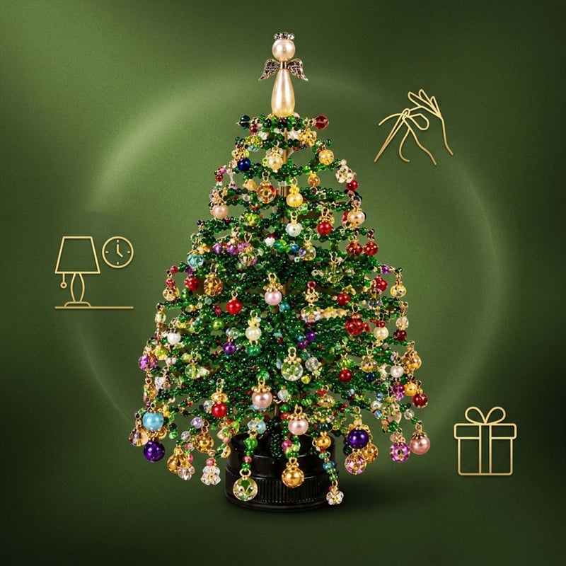🎄DIY Beaded Christmas Tree Ornament Craft Kit