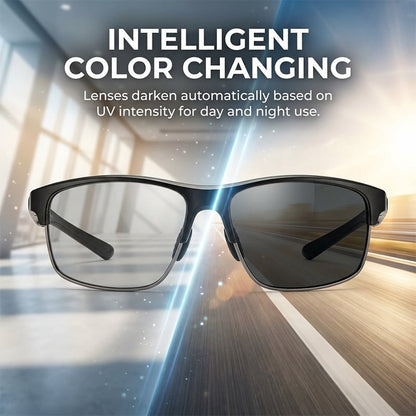 New-Photochromic Sunglasses with Anti-glare Polarized Lens