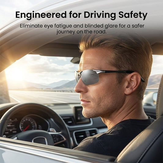 New-Photochromic Sunglasses with Anti-glare Polarized Lens
