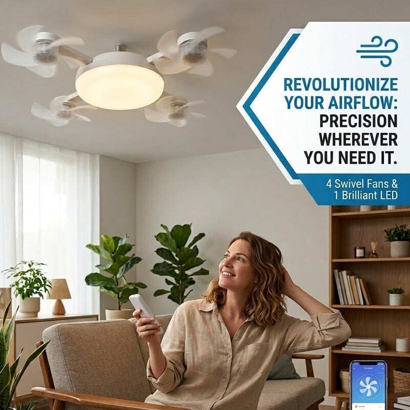 🔥UP TO 49% OFF🔥 Remote Control Ceiling Fan Light Bulb❄️💡