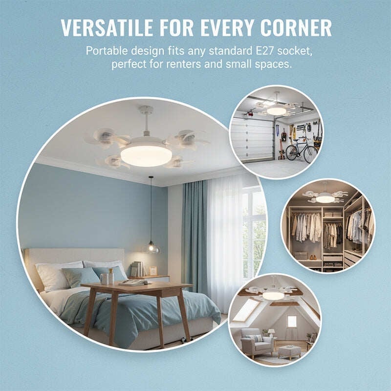 🔥UP TO 49% OFF🔥 Remote Control Ceiling Fan Light Bulb❄️💡