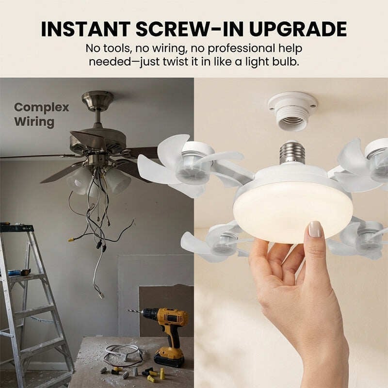🔥UP TO 49% OFF🔥 Remote Control Ceiling Fan Light Bulb❄️💡